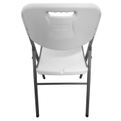 Scaun pliabil de gradina, alb/gri, Mahal 47x53x88 cm 