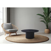 Masuta neagra MDF Mahir 80x38 cm