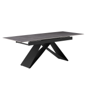 Masa dining extensibila neagra Majed 160-200x90x75 cm