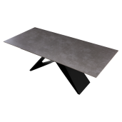 Masa dining extensibila neagra Majed 160-200x90x75 cm