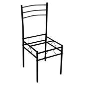 Set masa, 4 scaune mdf stejar sonoma, metal negru Mako 110x60x74 cm, 40x40x86 cm