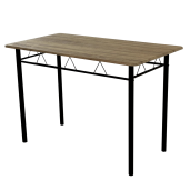 Set masa, 4 scaune mdf stejar sonoma, metal negru Mako 110x60x74 cm, 40x40x86 cm