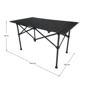 Masa pliabila otel negru Makur 94.5x53.5x55 cm
