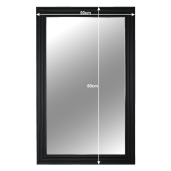 Oglinda perete lemn negru 50x80 cm
