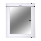 Oglinda perete rama lemn alb 54x64 cm