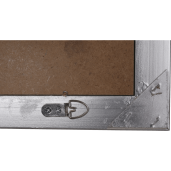 Oglinda perete rama lemn argintiu Malkia 38x128 cm