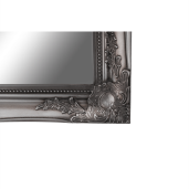 Oglinda perete rama lemn argintiu Malkia II 64x94 cm