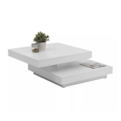 Masuta de cafea HDF alb Mandy 70x70x34 cm