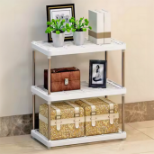 Raft pardoseala feir gri plastic alb Maresi 41,5x22x54 cm