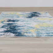Covor textil albastru gri galben Marion 160x230 cm