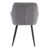 Fotoliu de design textil gri metal negru Marken 58.5x62x86 cm