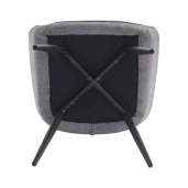 Fotoliu de design textil gri metal negru Marken 58.5x62x86 cm