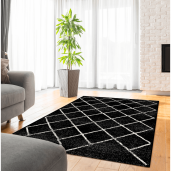 Covor textil negru Mates  57x90 cm 