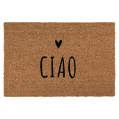 Covoras intrare casa fibre cocos maro negru Ciao 60x40x2 cm