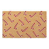 Covoras intrare casa PVC fibre cocos multicolor Craciun Acadele 75x45x1 cm