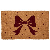 Covoras intrare casa PVC fibre cocos maro negru Fundita 75x45x1 cm