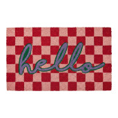 Covoras intrare casa PVC fibre cocos multicolor Hello 75x45x1 cm