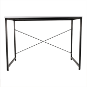 Birou DTD alb metal negru Mellora 126x60x72 cm