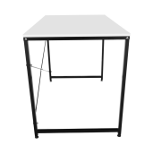 Birou DTD alb metal negru Mellora 126x60x72 cm
