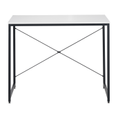 Birou DTD alb metal negru Mellora 90x60x72 cm 