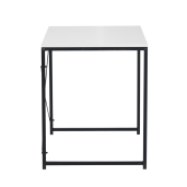 Birou DTD alb metal negru Mellora 90x60x72 cm 