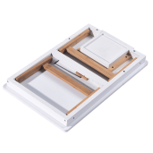 Masa portabila pentru laptop bambus alb natural Melten 59x35x22 cm
