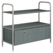 Raft pardoseala fier textil gri Metoda 80x30x75,5 cm