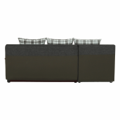 Coltar extensibil cu tapiterie textil gri perne model stanga Mexx 203x140x75 cm