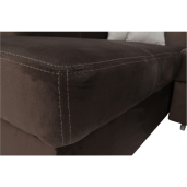 Coltar extensibil tapiterie textil maro stanga Minerva 260x175x75 cm