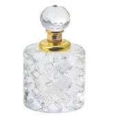 Sticla decorativa transparenta aurie 4x3x7 cm