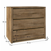 Comoda PAL stejar lefkas Montana 90x43x80 cm