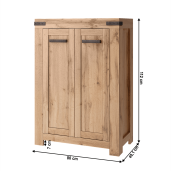 Comoda DTD stejar wotan Moratiz 80x40,1x112 cm