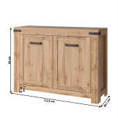 Comoda DTD stejar wotan Moratiz 112,6x40,1x84 cm 