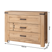 Comoda stejar wotan Moratiz 112.6x40.1x84 cm