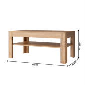 Masuta DTD stejar wotan Moratiz 110x60x49.8 cm 