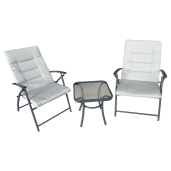 Set mobilier gradina gri Muson 45x45x45 cm, 60x63x83/91 cm