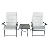 Set mobilier gradina gri Muson 45x45x45 cm, 60x63x83/91 cm