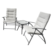 Set mobilier gradina gri Muson 45x45x45 cm, 60x63x83/91 cm