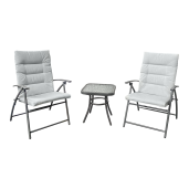 Set mobilier gradina gri Muson 45x45x45 cm, 60x63x83/91 cm