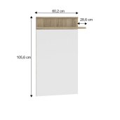 Oglinda perete pal stejar sonoma Mario 60,2x105,6x28,6 cm