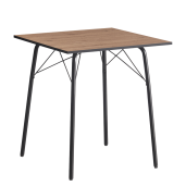 Masa dining MDF stejar artisan neagra Nalak 70x70x75 cm