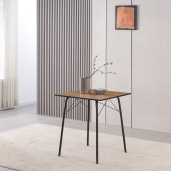 Masa dining MDF stejar artisan neagra Nalak 70x70x75 cm