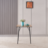 Masa dining MDF stejar artisan neagra Nalak 70x70x75 cm