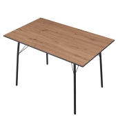 Masa dining MDF stejar artisan metal negru Nalak 120x75x75 cm