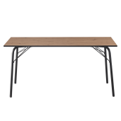 Masa dining MDF stejar artisan metal negru Nalak 160x80x75 cm