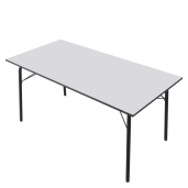 Masa dining MDF alb metal negru Nalak 160x80x75 cm