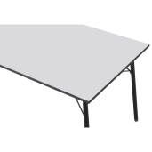 Masa dining MDF alb metal negru Nalak 160x80x75 cm
