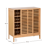 Pantofar 4 rafturi bambus Naldo 80x40x88 cm