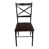 Set masa 4 scaune stejar sonoma negru maro Naren 110x70x75 cm