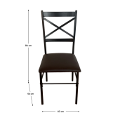 Set masa 4 scaune stejar sonoma negru maro Naren 110x70x75 cm